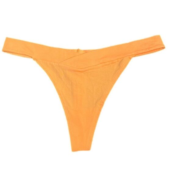 Victorias Secret Pink Set of 4 Soft Cotton Thong Panty Gray Black Orange XXL - Picture 5 of 9